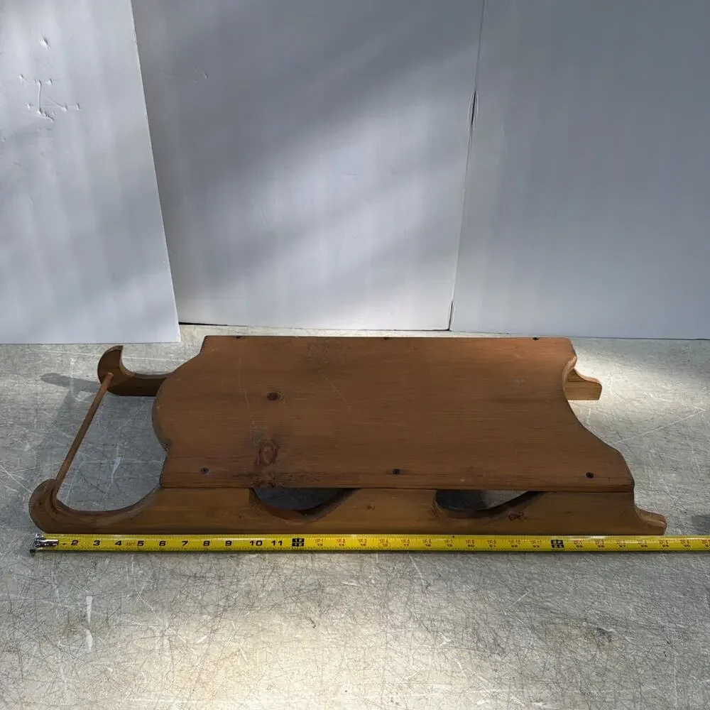 Wood Sled Primitive Rustic Vintage Sleigh 30 x 11 x 4 Christmas Decoration Gift
